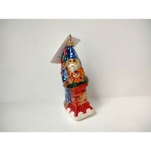 Christopher Radko glass Christmas ornament Chimney Sweets Santa Claus